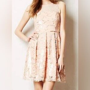 Anthropologie Eva Franco Sequin + Lace Dress